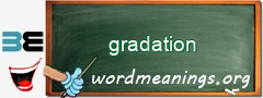 WordMeaning blackboard for gradation